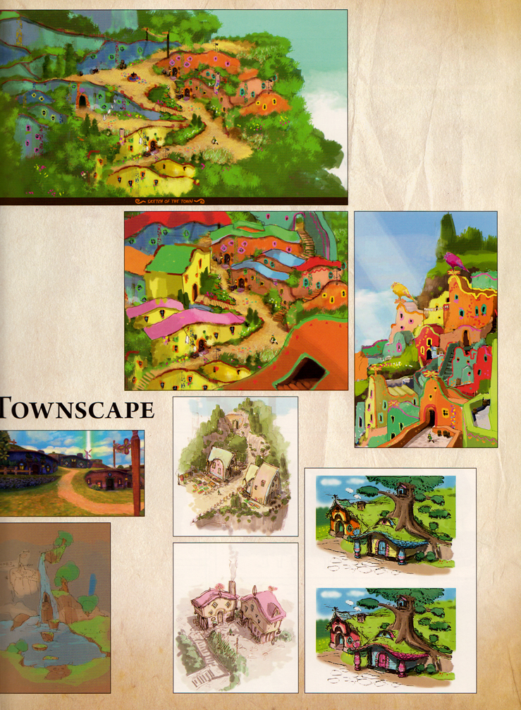 Hyrule Historia Skyward Sword Townscapes